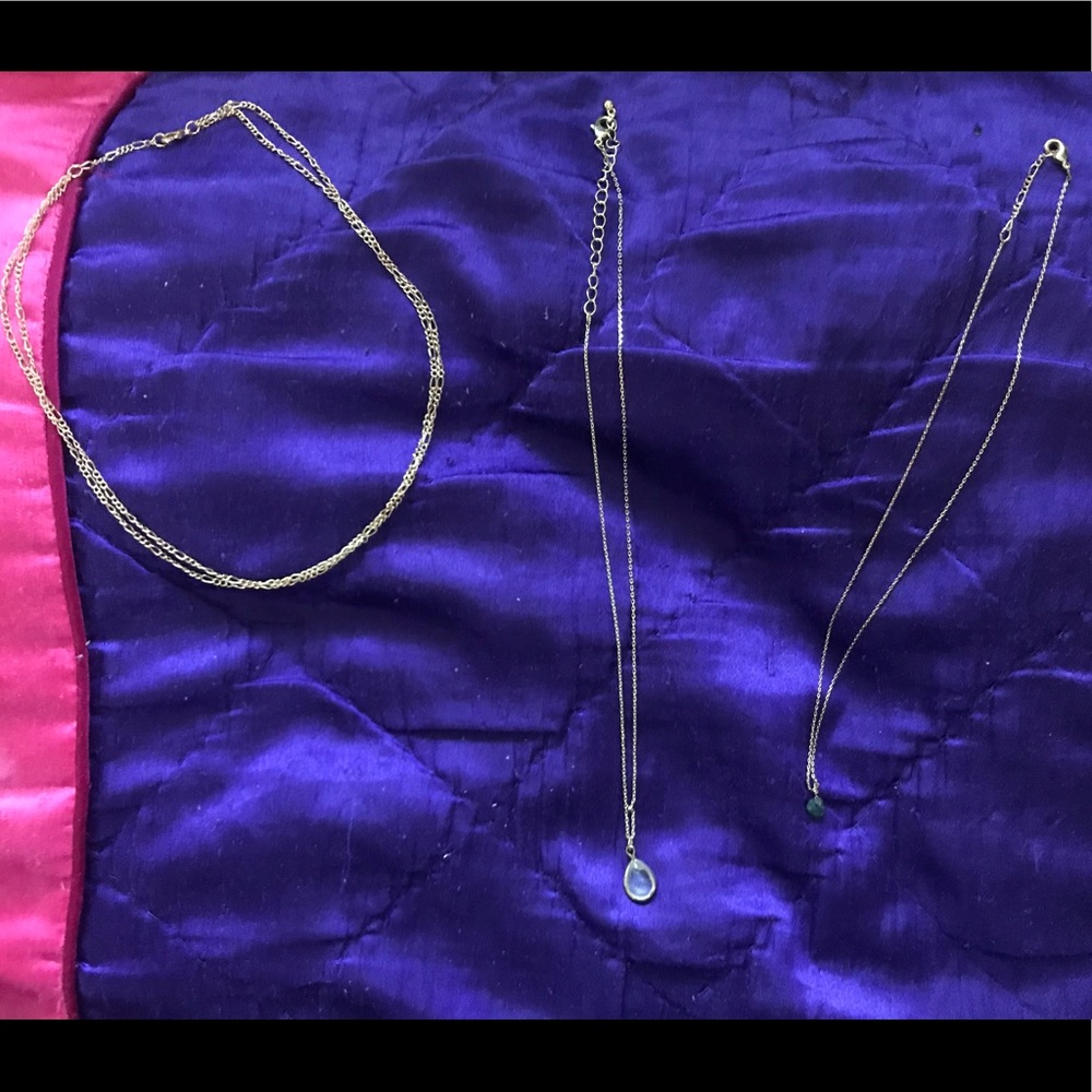 3 Gold Necklaces